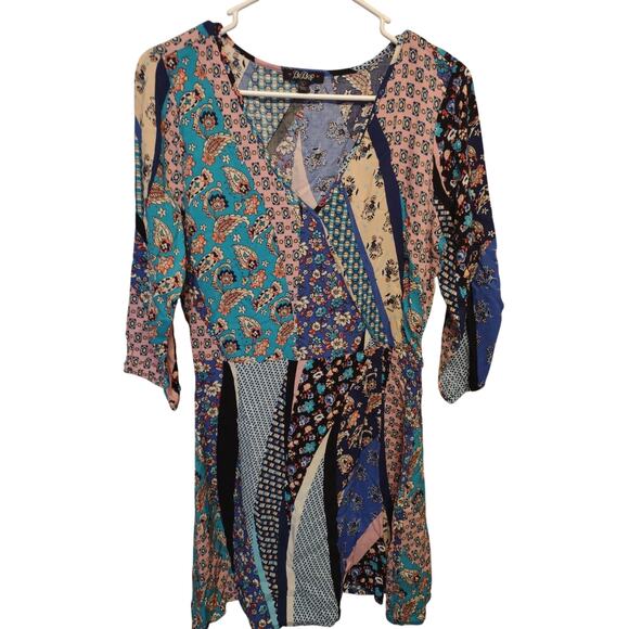 BeBop Dresses & Skirts - BeBop Patchwork Dress Large Bohemian Casual